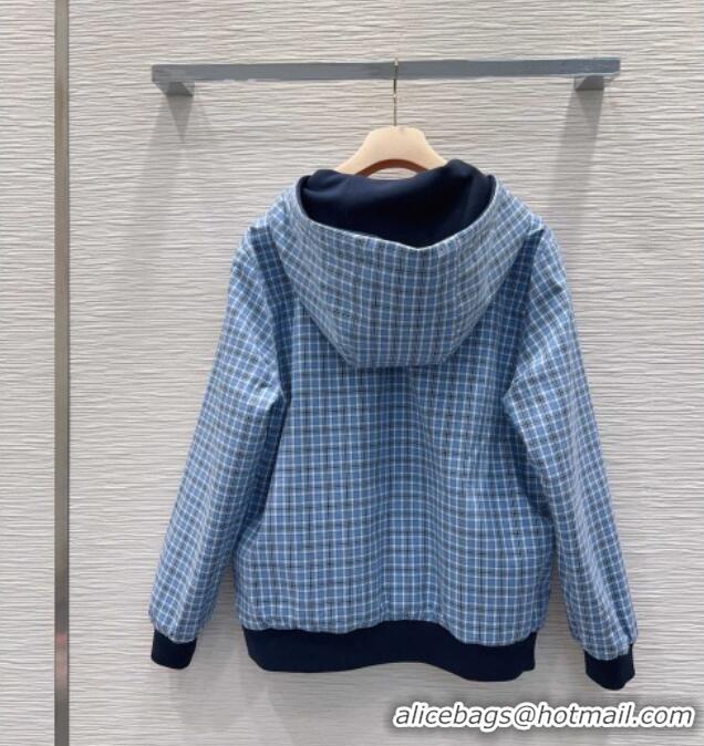 Most Popular Miu Miu Cotton Jacket and Pants Set M091807 Blue 2025