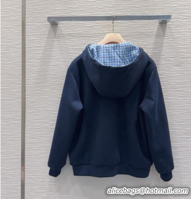 Most Popular Miu Miu Cotton Jacket and Pants Set M091807 Blue 2025