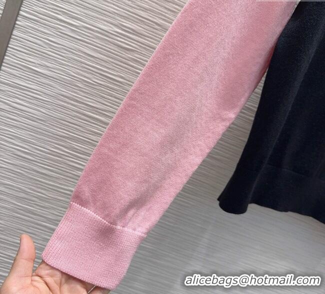 Best Grade Miu Miu Wool Polo Shirt M091808 Pink/Black 2025