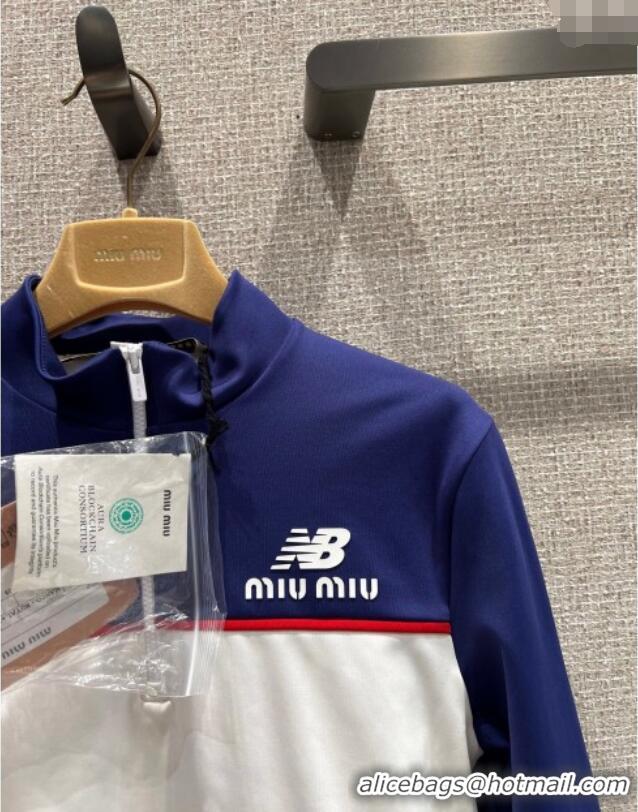Top Design New Balance x Miu Miu Cotton Shirt M091810 Blue/White 2025