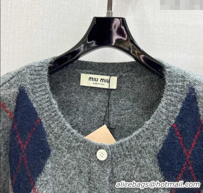 Discount Miu Miu Wool Cashmere Cardigan/Vest/Shorts Set M091811 Grey 2025
