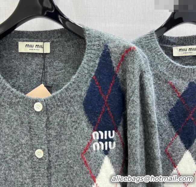 Discount Miu Miu Wool Cashmere Cardigan/Vest/Shorts Set M091811 Grey 2025