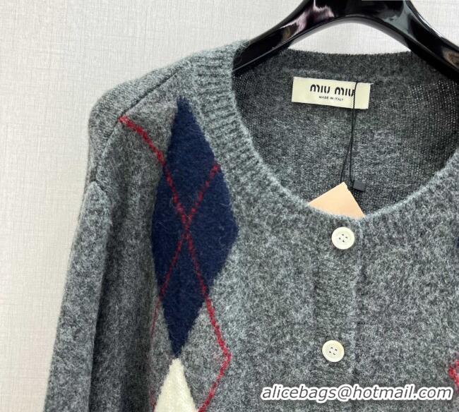 Discount Miu Miu Wool Cashmere Cardigan/Vest/Shorts Set M091811 Grey 2025