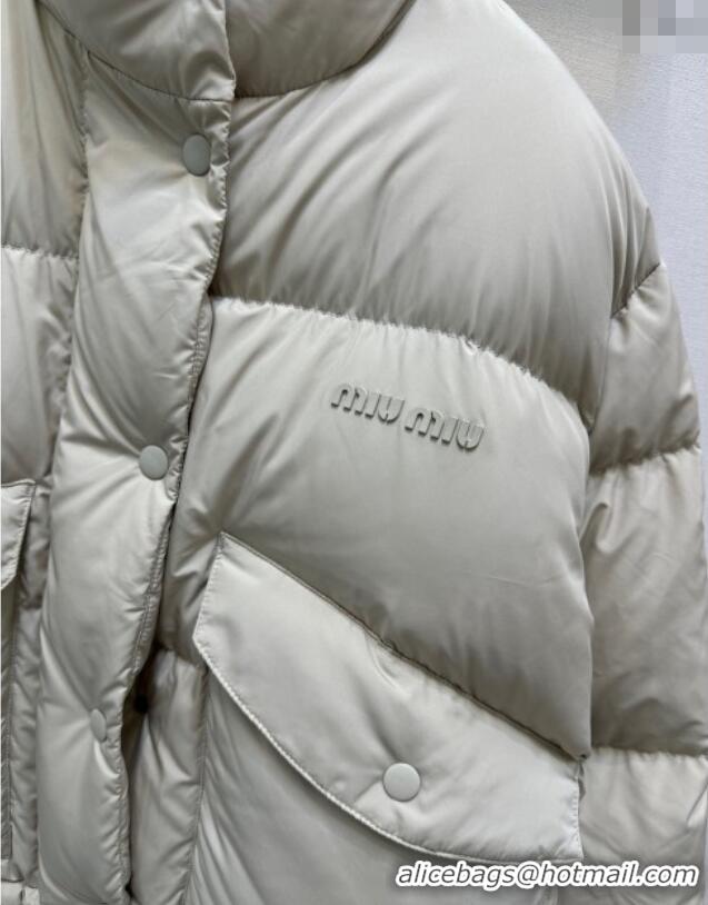 Buy Cheapest Miu Miu Down Jacket M091813 Light Grey 2025