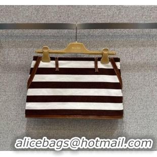 Classic Specials Miu Miu Striped Mini Skirt M091814 Brown/White 2025