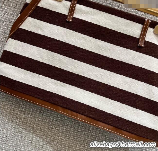 Classic Specials Miu Miu Striped Mini Skirt M091814 Brown/White 2025