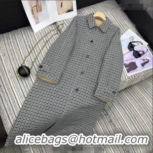Promotional Miu Miu Wool Blend Beige and Plaid Reversible Long Coat M091818 2025