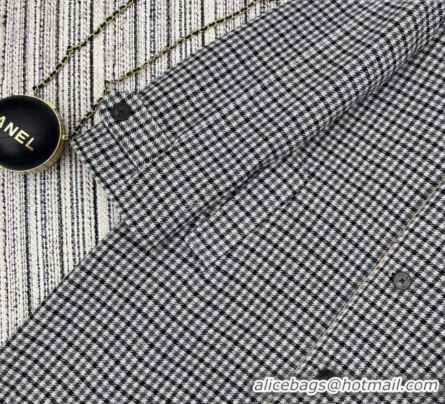 Promotional Miu Miu Wool Blend Beige and Plaid Reversible Long Coat M091818 2025