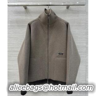 Grade Quality Miu Miu Wool Blend Jacket M091818 Grey 2025