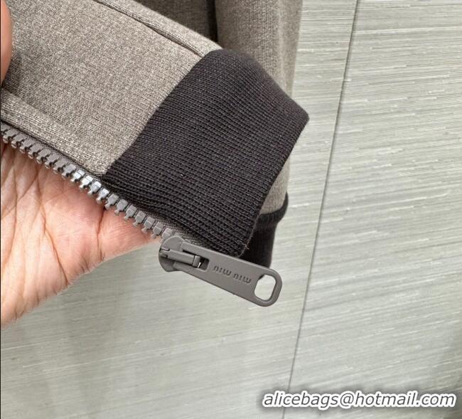 Grade Quality Miu Miu Wool Blend Jacket M091818 Grey 2025