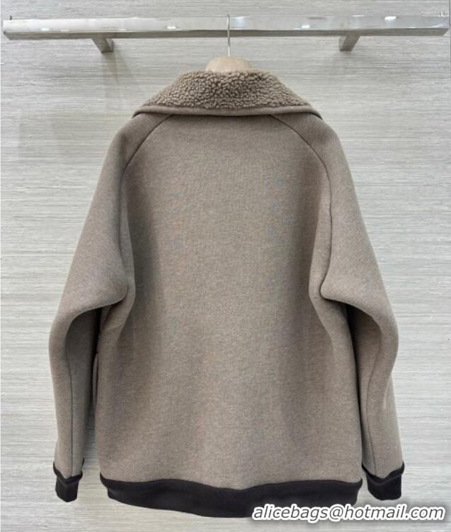 Grade Quality Miu Miu Wool Blend Jacket M091818 Grey 2025