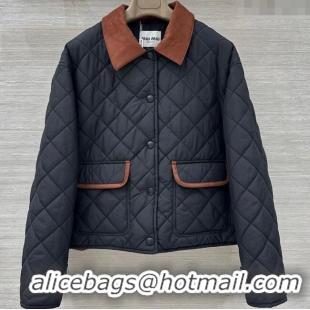 Modern Classic Miu Miu Quilted Nylon Jacket M091819 Black 2025