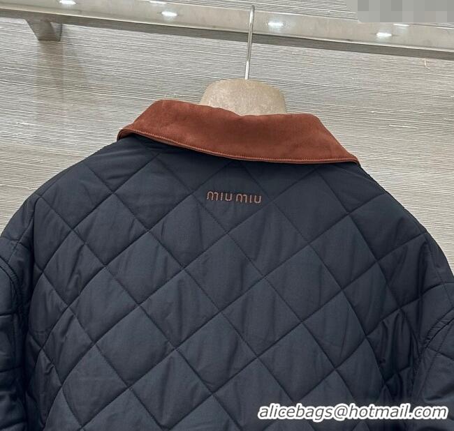 Modern Classic Miu Miu Quilted Nylon Jacket M091819 Black 2025