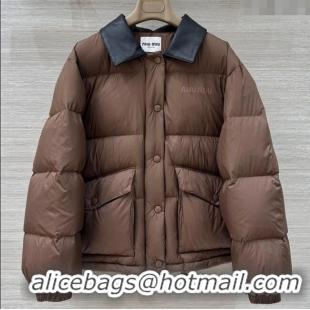 Reasonable Price Miu Miu Down Jacket M091822 Brown 2025