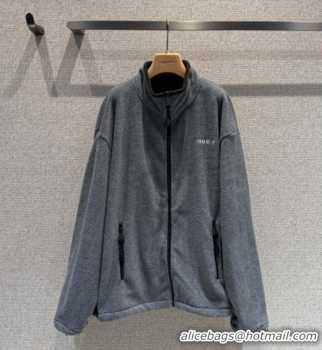 Market Sells Miu Miu Fleece Sweatshirt M101406 Grey 2025