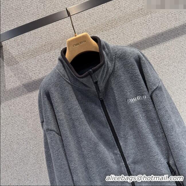 Market Sells Miu Miu Fleece Sweatshirt M101406 Grey 2025