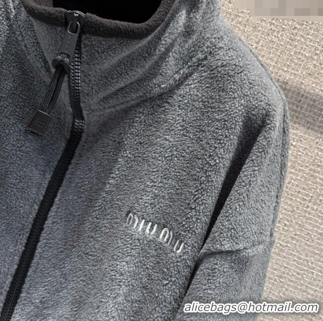 Market Sells Miu Miu Fleece Sweatshirt M101406 Grey 2025
