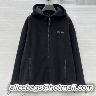 Buy Fashionable Miu Miu Fleece Jacket M101407 Black 2025