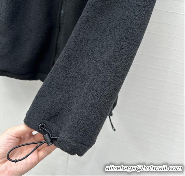 Buy Fashionable Miu Miu Fleece Jacket M101407 Black 2025
