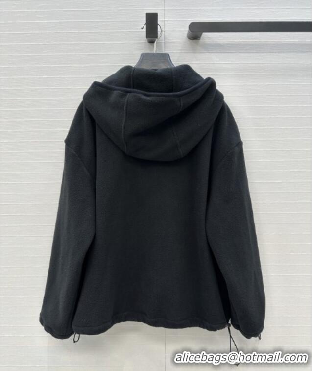 Buy Fashionable Miu Miu Fleece Jacket M101407 Black 2025