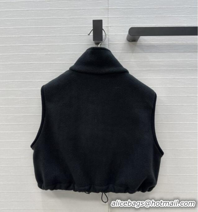 Reasonable Price Miu Miu Fleece Vest M101409 Black 2025