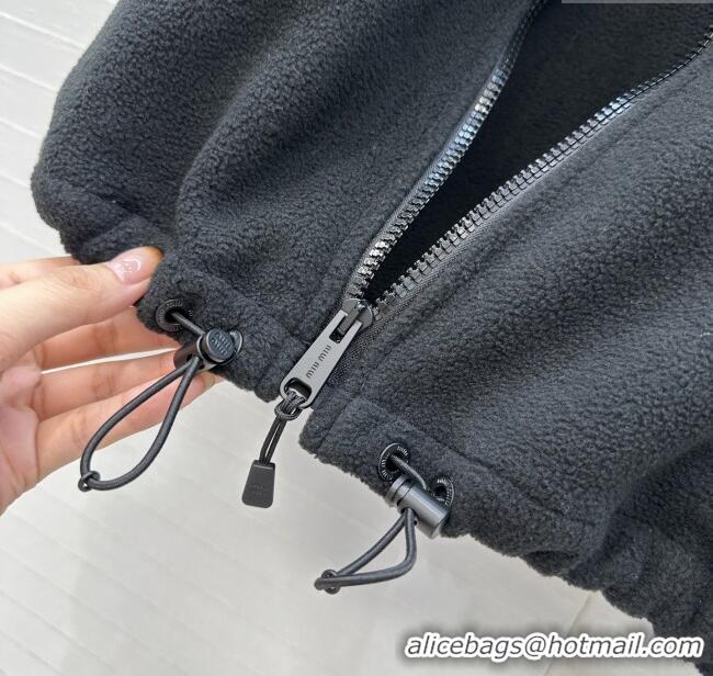 Reasonable Price Miu Miu Fleece Vest M101409 Black 2025