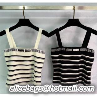 Grade Design Miu Miu Wool Striped Vest MM101401 White/Black 2025