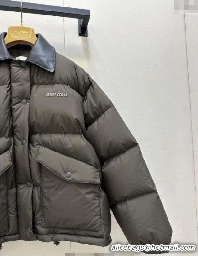 Buy New Cheap Miu Miu Down Jacket MM101418 Brown 2025