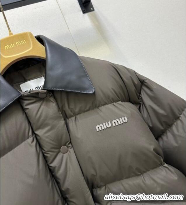 Buy New Cheap Miu Miu Down Jacket MM101418 Brown 2025