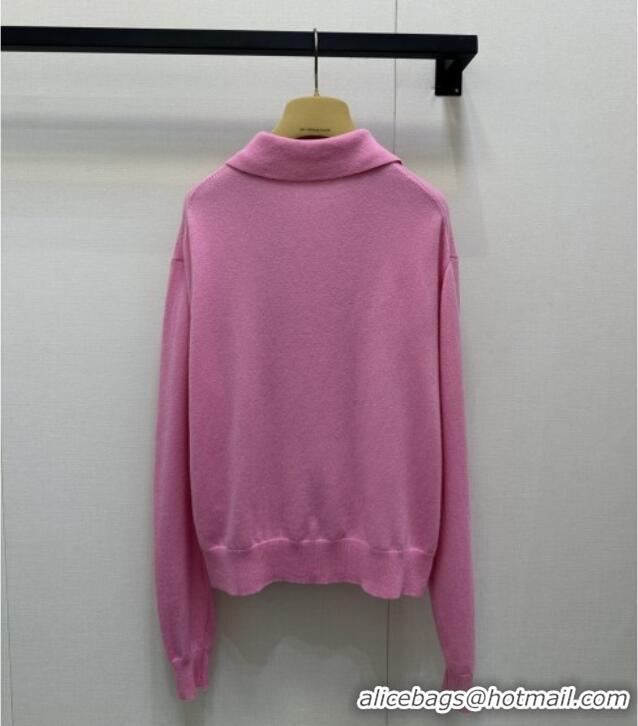 Best Grade Miu Miu Cashmere Polo Shirt MM101408 Pink 2025