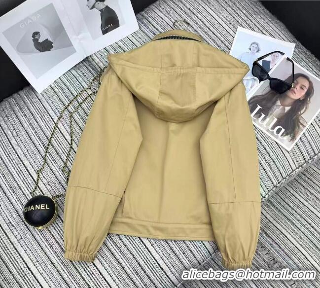 Top Quality Miu Miu Reversible Houndstooth Jacket with Hoodie MM101406 Black/Grey/White 2025