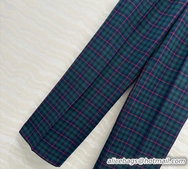 Market Sells Miu Miu Plaid Pants MM101407 Blue/Green/Red 2025