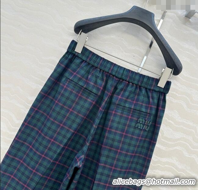 Market Sells Miu Miu Plaid Pants MM101407 Blue/Green/Red 2025