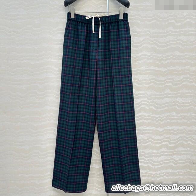 Market Sells Miu Miu Plaid Pants MM101407 Blue/Green/Red 2025