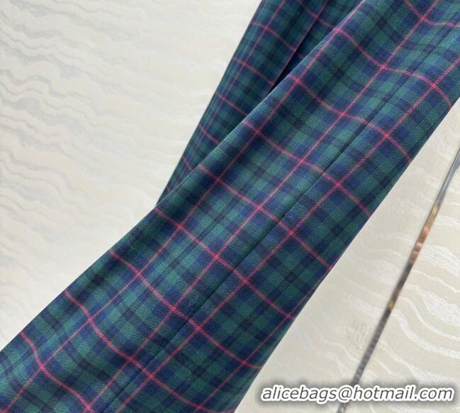 Market Sells Miu Miu Plaid Pants MM101407 Blue/Green/Red 2025