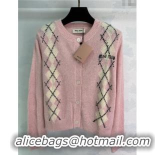 Top Grade Miu Miu Wool Mohair Cardigan MM101408 Pink 2025