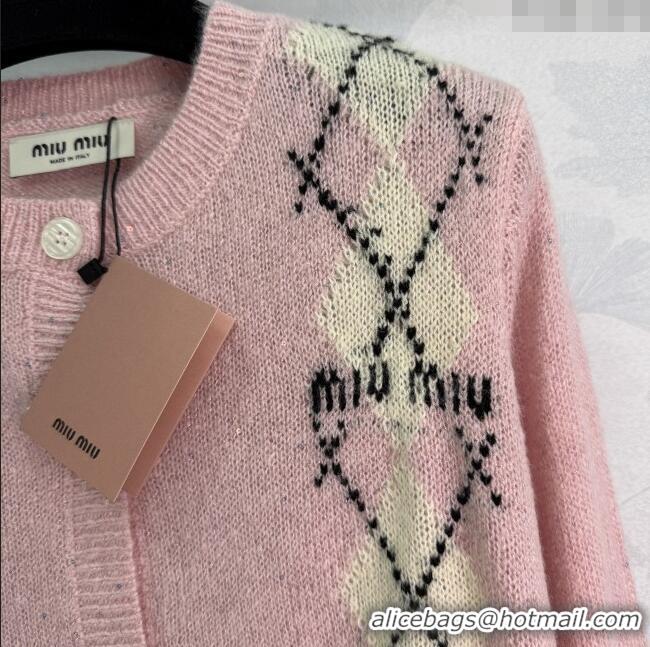Top Grade Miu Miu Wool Mohair Cardigan MM101408 Pink 2025