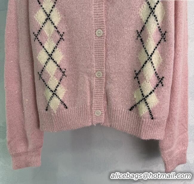 Top Grade Miu Miu Wool Mohair Cardigan MM101408 Pink 2025