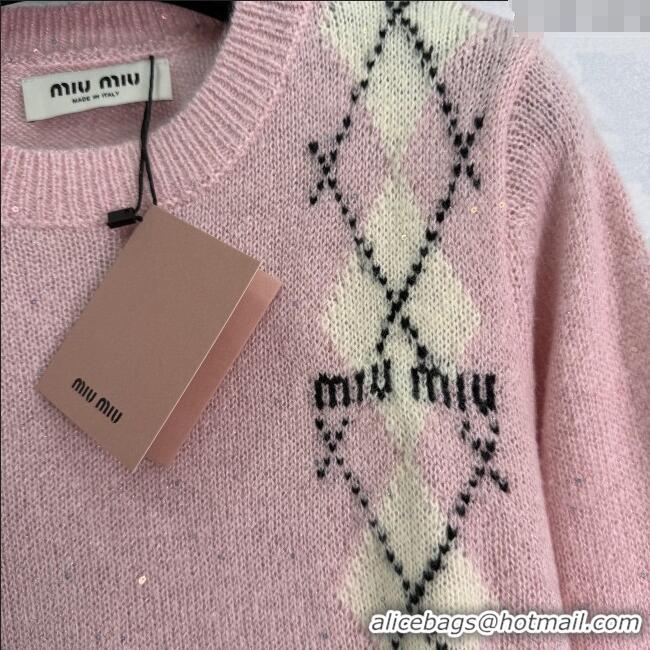 ​Market Sells Miu Miu Wool Mohair Sweater MM101408 Pink 2025
