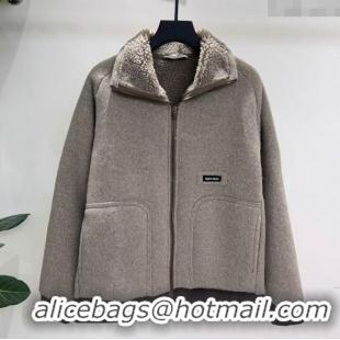 Miu Miu Shearling Blend Jacket MM101411 Grey 2025