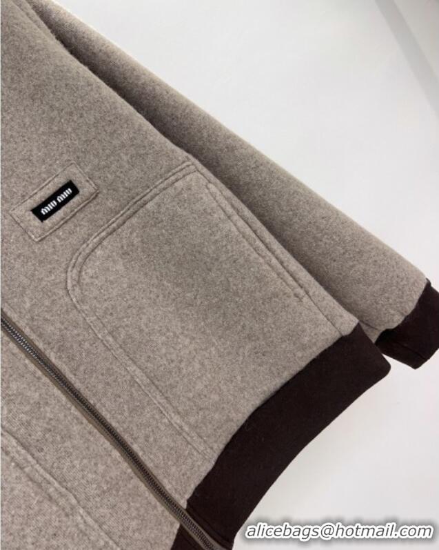 Miu Miu Shearling Blend Jacket MM101411 Grey 2025