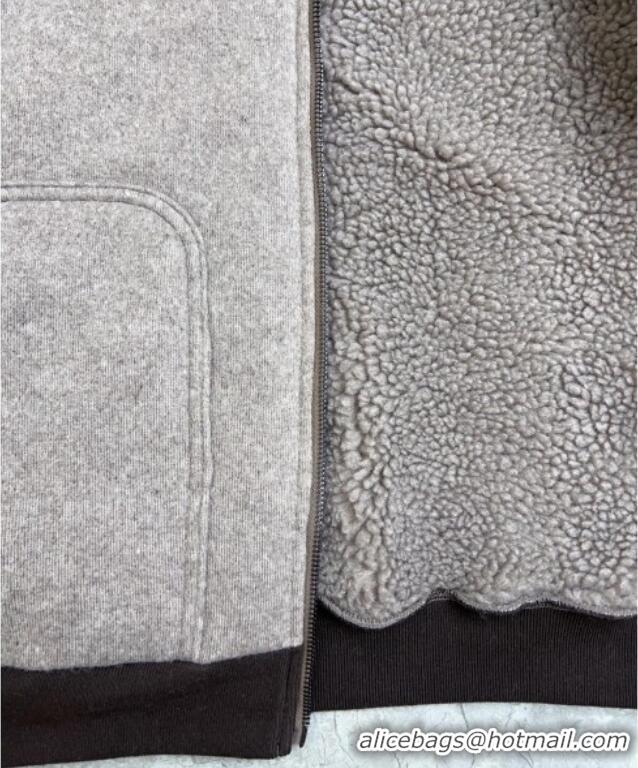 Miu Miu Shearling Blend Jacket MM101411 Grey 2025