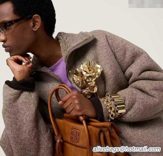 Miu Miu Shearling Blend Jacket MM101411 Grey 2025