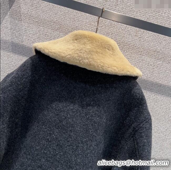 New Release Creation Miu Miu Wool Jacket MM101410 Dark Grey 2025