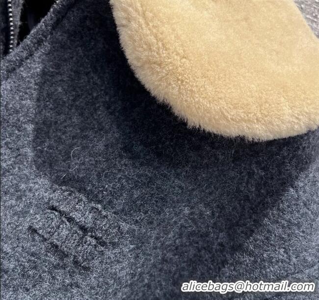 New Release Creation Miu Miu Wool Jacket MM101410 Dark Grey 2025