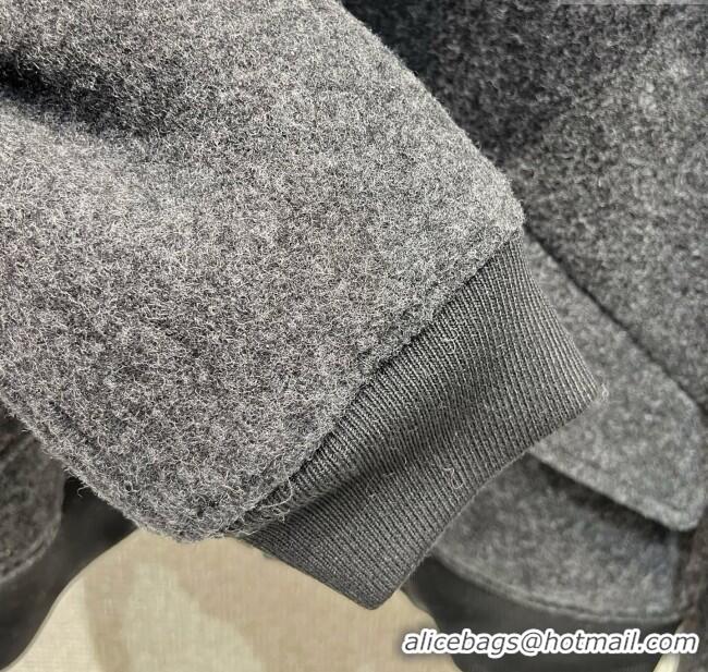 New Release Creation Miu Miu Wool Jacket MM101410 Dark Grey 2025