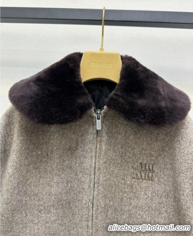 Modern Classic Miu Miu Wool Jacket MM101410 Grey 2025