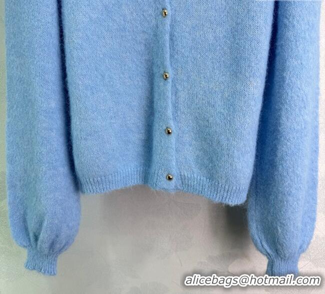 ​Good Taste Miu Miu Wool Cardigan with Strass MM101412 Blue 2025