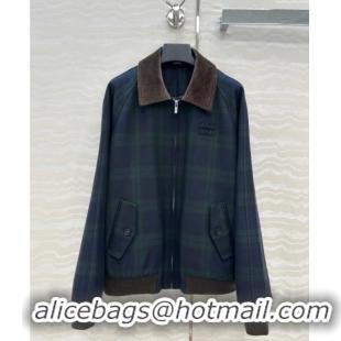 Traditional Specials Miu Miu Plaid Jacket MM101413 Blue/Green 2025