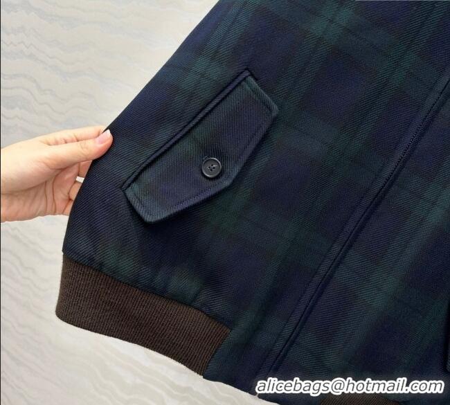 Traditional Specials Miu Miu Plaid Jacket MM101413 Blue/Green 2025